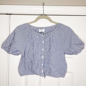Old Navy Striped Peasant Top